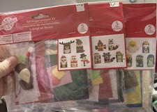 Set of 15 Felt Winter Finger Puppet Kits 3 different sets with 5 kits each 