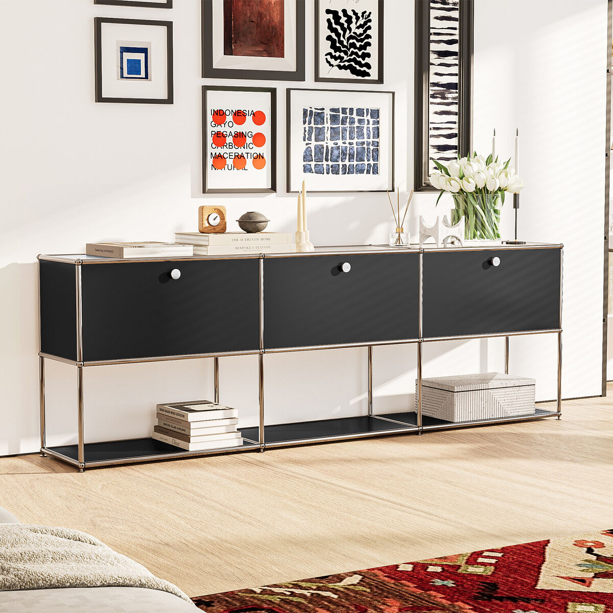 USM Haller Style Modern Storage Cabinet Free-Standing Storge USM Haller Style Modern Storage Cabinet Free-Standing Storge