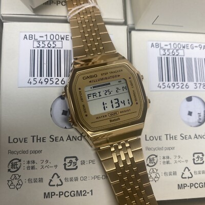 CASIO Step Tracker ABL-100WEG-9A ABL-100 Bluetooth Quartz Digital