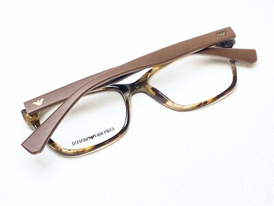 Emporio Armani Ea3060 5386 Striped Brown Authentic Eyeglasses 52-16-140 NEW Emporio Armani EA3060 5386 Womens Striped Brown  main image 2