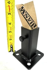 3 3/4" repair foot for RAILING 1" broke rail POSTS slip INSIDE tube 3.75" Blk PP