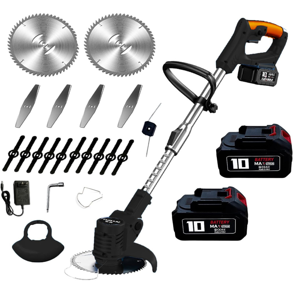 MOKEKA Decespugliatore Elettrico 18000 RPM - Tagliaerba con Lame Acciaio
