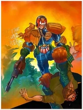 Judge Dredd Poster – Simon Bisley 1989 Cover Art – Comic Book Wall Print