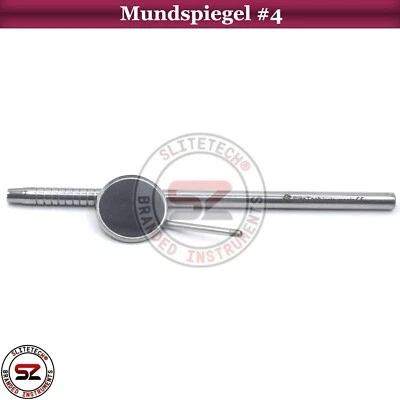 SLITETECH® Profi Dentalspiegel mit Griff Zahnarztspiegel Diagnostic Mundspiegel Zahnarzt CE