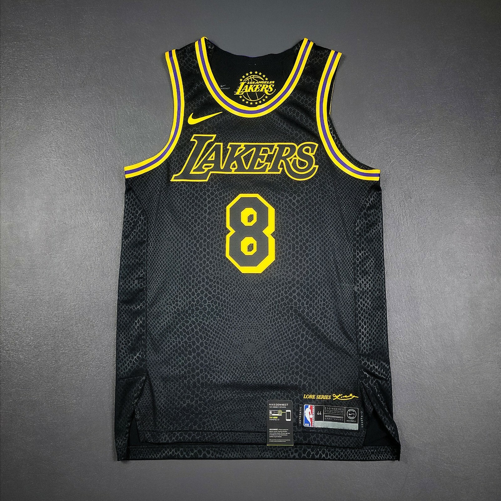 100% Authentic Kobe Nike Lakers Lore Series Black Mamba Jersey 44 | eBay