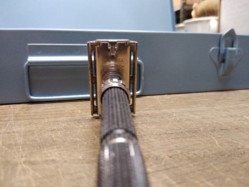 Vtg Gillette 1969 Date Code O-1 TTO Adjustable Safety Razor Black Beauty Nice! - Picture 6 of 12