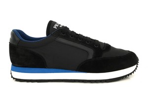 Prada Herren Schuhe Sneaker Schwarz Shoes Suede Nylon Black Eu 44 10 Neu New Ebay