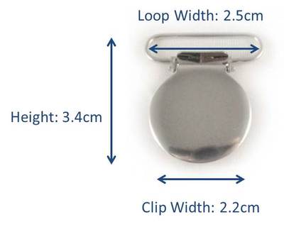 5 20 50 Or 100 Round Circular Lead Free Suspender Bib Pacifier Dummy Clip Buckle - Foto 10