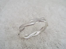 Silvertone Hinged Bangle Bracelet