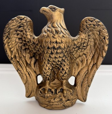 Vintage 60s 70s Gold Finished Ceramic American Eagle Figuring 