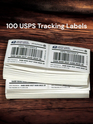 (100)USPS Pitney Bowes 888 TRACKING Labels. Ship-From-Home Using POSTAGE STAMPS!
