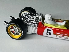 MOC Hot Wheels Red ‘67 Lotus Tyoe 49 Indy Car w/Alloy Wheels Real Riders/Brakes