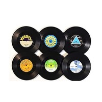 Eurowagens GeträNkeuntersetzer Set 6 Vintage CD Untersetzer Vinylscheiben FüR