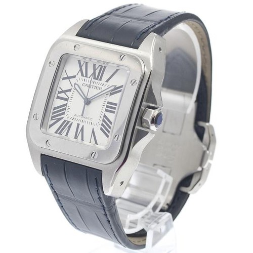 CARTIER SANTOS 100 LM W20076X8 38mm SS Silver #C3046