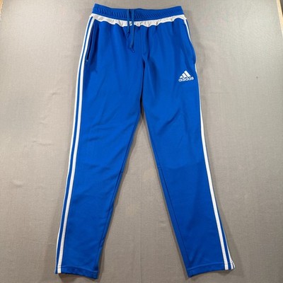Adidas Tiro 15 Training Pants Mens Medium Blue 3 Stripes Soccer Track AC2957