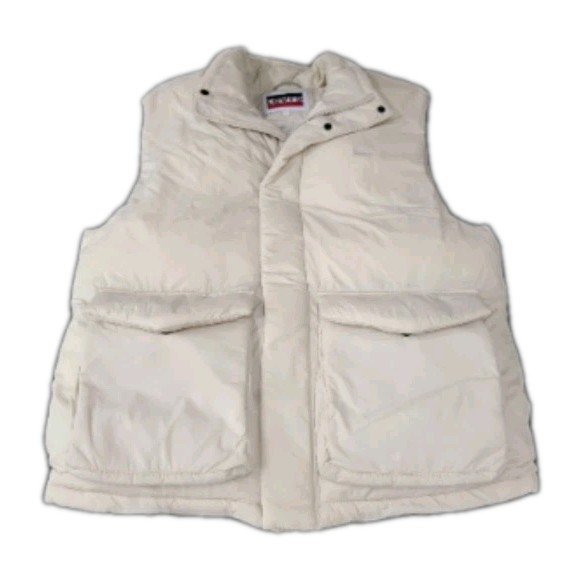Levi's Men's Bayshore Puffer Gilet Vest Thermore Ecodown Gorp Outdoor Ivory LRG image 10
