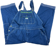 Liberty Bib Overalls Men 42x23 Blue Jean Denim Work Wear Farm Carpenter Bibs