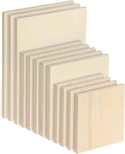 Wood Canvas Boards 12 Pack Unfinished Panels 3 Sizes For Painting Craft Art