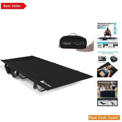 Sturdy 31.5'' Camping Cot - Supports 400lbs, Quick Setup for Outdoor Adventure