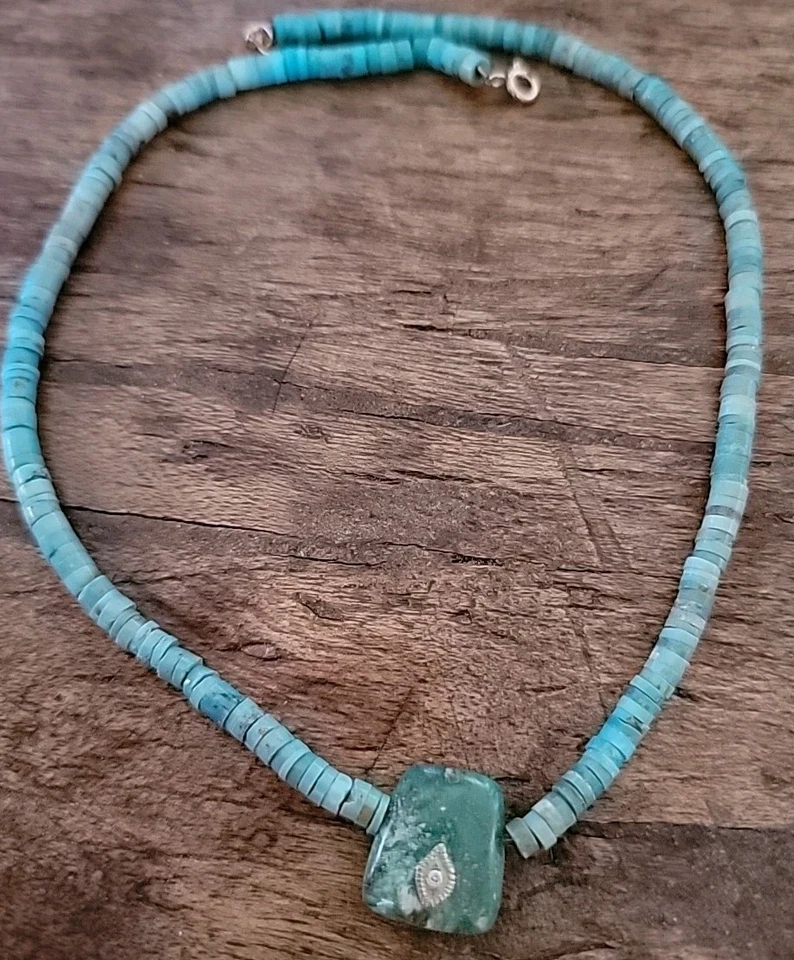 Pascale Monvoisin 14-Kt Gold Turquoise And Diamond Necklace  - Image 2 of 4