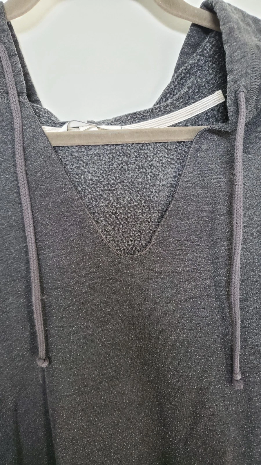 UNDERCOVER Felpa con cappuccio VICTORIAS SECRET grande grigia e rosa parola schiena scollo a V oversize comoda