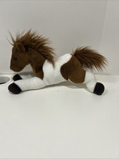 Aurora Paint Horse Pony Beanbag Plush Stuffed Animal 12" Brown White