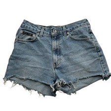 Vtg 90s DKNY Jeans High Waisted Denim Shorts Made in USA Light Wash 8