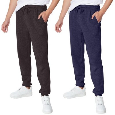 2er Pack Herren Arbeits Jogginghosen Bündchen Fleecehosen Gummibund für Gym