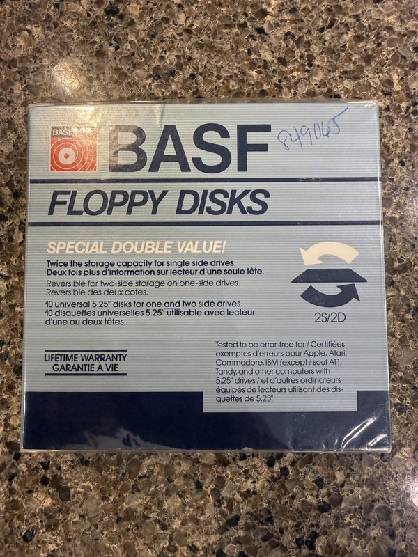 BASF FLOPPY DISCS Special Double Value 2S/2D 5.25” Discs