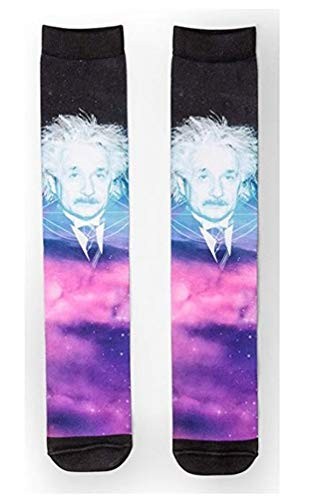 Novelty Albert Einstein Socks Great Gift for the Scientist NEW