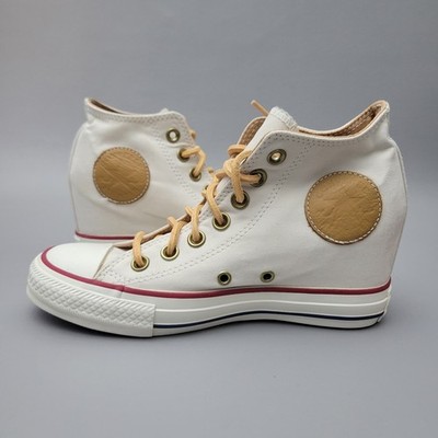 Converse CTAS Lux Hidden Wedge Heel Womens Size Beige Athletic