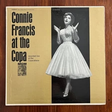 Connie Francis At The Copa ~ Vinyl LP (1961) MGM SE3913. Recorded Live