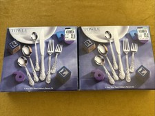  2 Towle Six Piece Silver Plated Children's Flatware Sets- NEW IN BOX