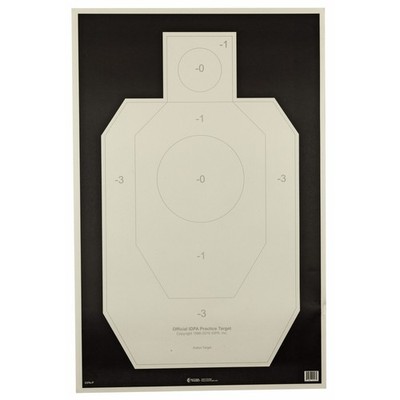 Action Target Official IDPA Paper Practice Target Black White 23x35 100 Pack