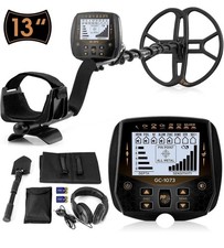 13" Metal Detector for Adults Professional, Double-D Waterproof Search Coil Gold