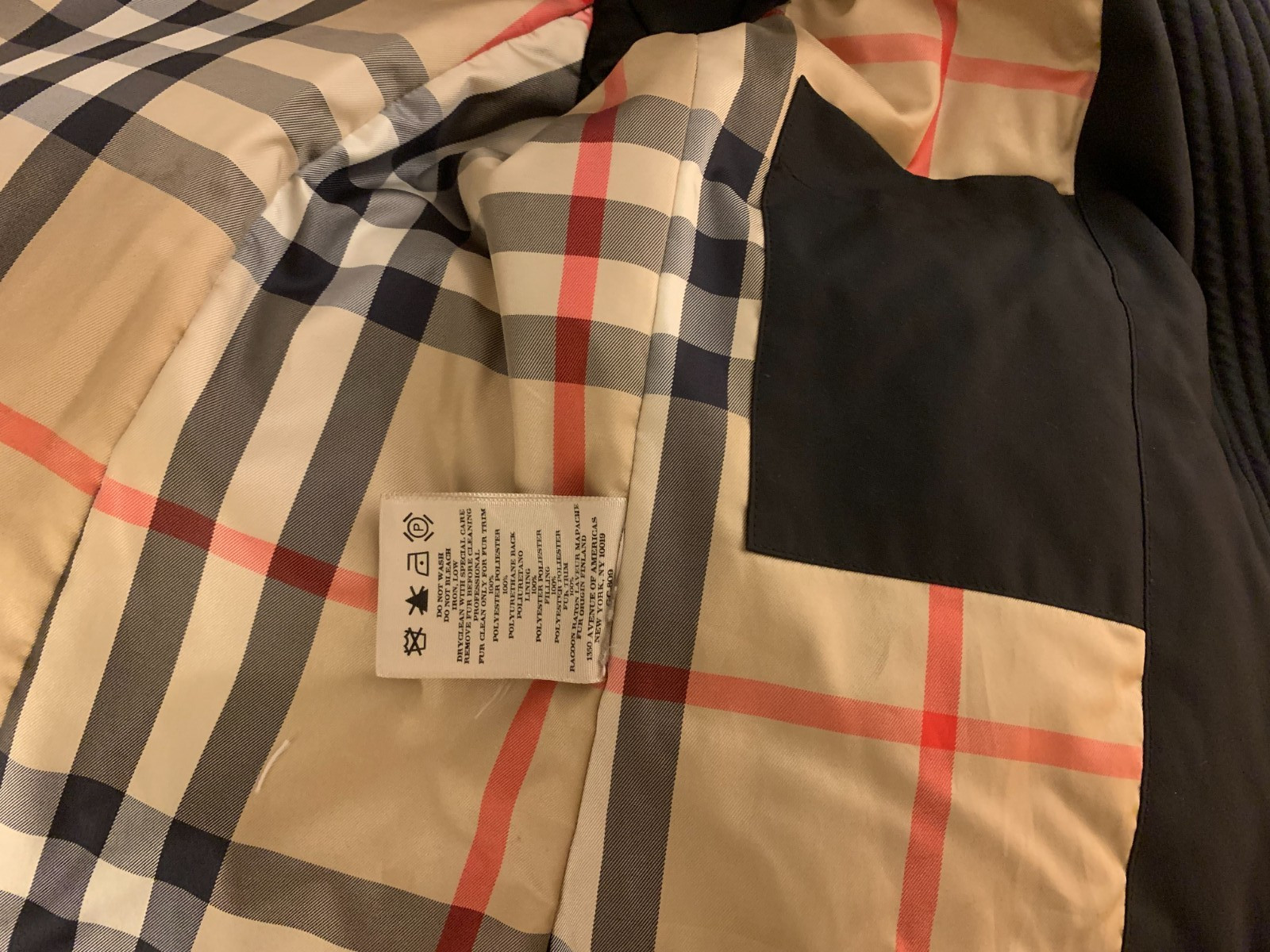 BURBERRY Babthorpe Parka Coat Black Women’s Size: M  Raccoon Trim Hood Perfect ! thumbnail 10