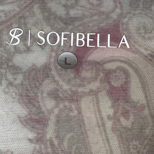 Sofibella Mesh Cover-Up Top Paisley Print Athletic Activewear Pink Trim L NWT - Picture 4 of 9