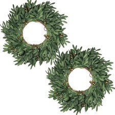 24 inch Olive Wreaths for Front Door Set of 2, Artificial Large Spring Summer...