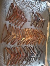 Large Lot Of Wooden Hangers