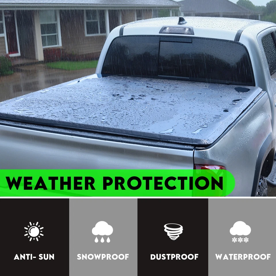 5.5FT Soft Roll-up Tonneau Cover for 2007-2025 Toyota Tundra Truck Bed Cover Foto 2 de 4