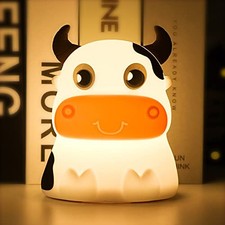 Night Light for Kids, Portable Tap Control Rechargeable Nightlight Cows-USB