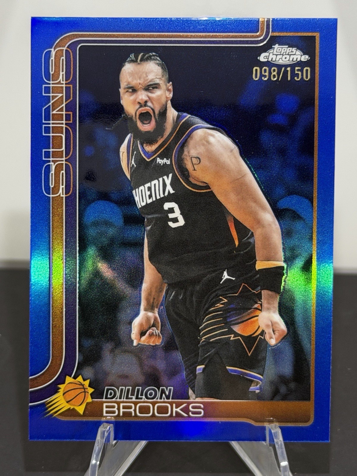 2025 Topps Chrome Update #117 Dillon Brooks Blue Refractor 98/150