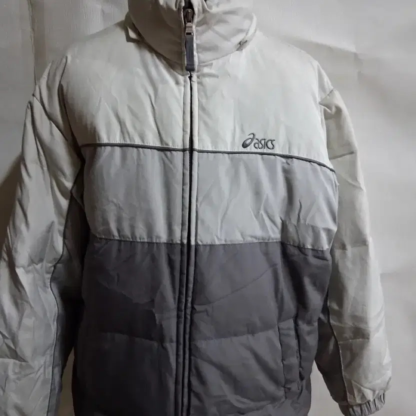 White/Gray Two-tone Asics Puffer Jacket - Men's
