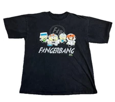Vintage Y2K 2000 South Park Finger Bang Boy Band Tee Men’s Size XL Grunge
