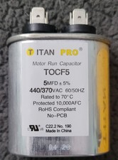 Titan Pro 5.0 mfd kondensator do pracy owalny kondensator do pracy silnika 5 MFD 440/370 