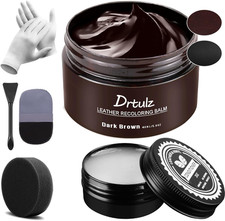 Dark Brown Leather Recoloring Balm, Leather Color Restorer Conditioner