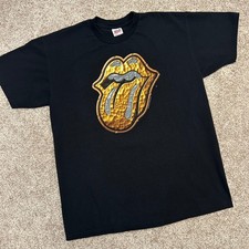 Vintage Rolling Stones Bridges To Babylon Tour 97-98 Shirt Anvil XL Gold Lips