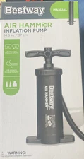 NEW Open Box Bestway Air Hammer Inflation Pump 14.5" W/ Air Mattress Acc