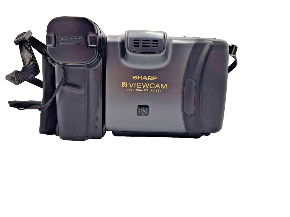SHARP VL-E34H PAL 8mm Video 8 Camera Camcorder Recorder VideoCam Vintage Silver - Image 2 of 4