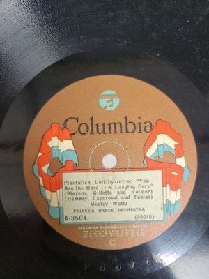 Prince's Dance Orchestra   Plantation Lullaby 78 RPM 1921 Columbia Jazz Waltz